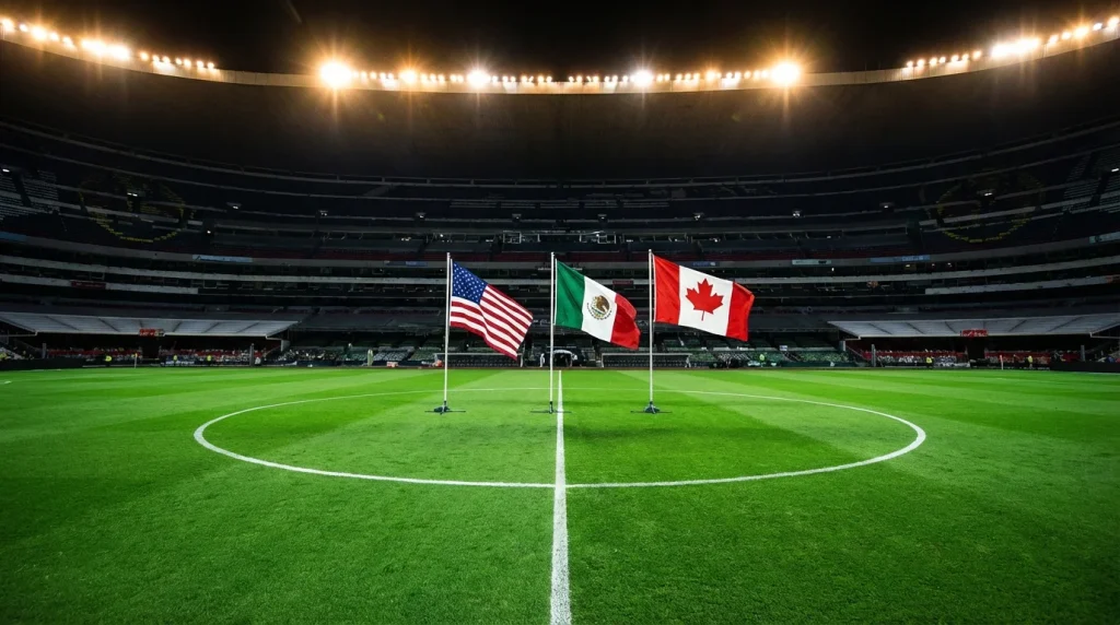 World Cup 2026 frequently asked questions guide with tournament logo and host nation flags